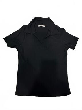 Caution to the Wind Black Short Sleeve Polo Shirt XS